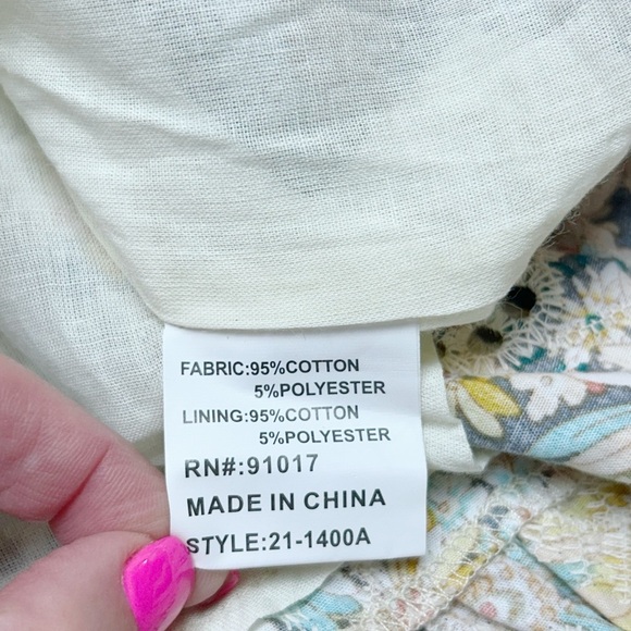 Solitaire Floral Eyelet Cut Work Flounce Hem Cottagecore Mini Skirt Size S NWT - Picture 5 of 6